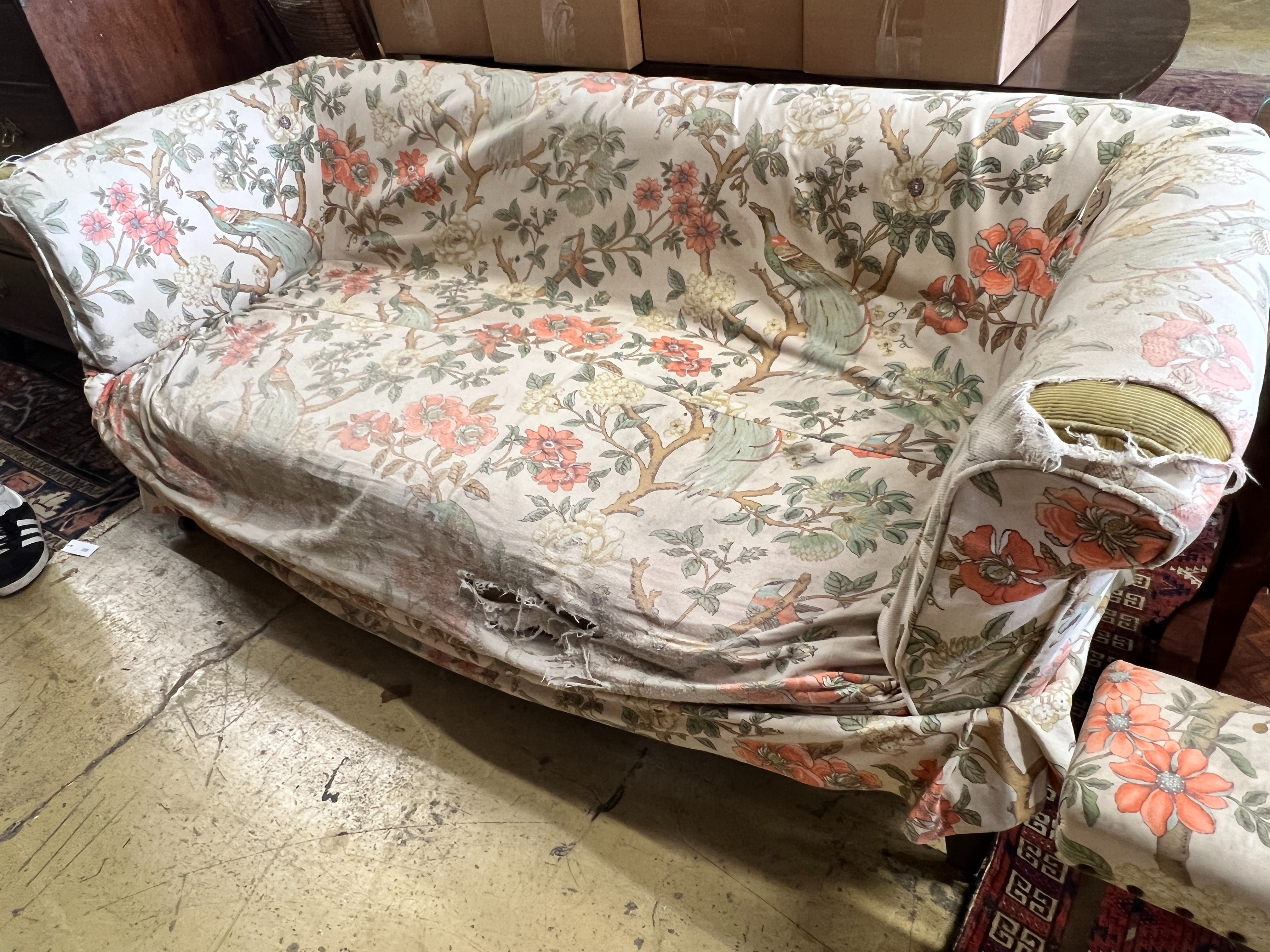 A late Victorian Chesterfield settee, length 180cm, depth 80cm, height 76cm